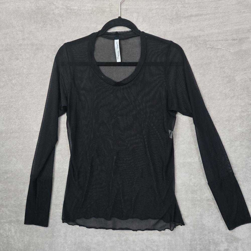 Cynthia Ashby Sheer Mesh Top Medium Lagenlook‎ Distressed Layering Whimsigoth